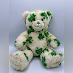 Build A Bear Green Shamrock Teddy Bear 15” St. Patrick's Day Irish BAB
